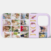 母金ゴールド花文字14縦写真コラージュ Case-Mate iPhoneケース (裏面 (横))