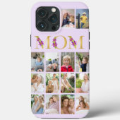 母金ゴールド花文字14縦写真コラージュ Case-Mate iPhoneケース (裏面)