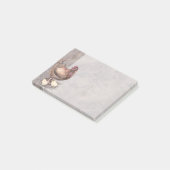 母雌鶏およびひよこの水彩画 ポストイット (アングル)