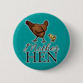 母雌鶏 缶バッジ (正面)