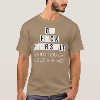 母音を買いますか 自分で悪態をつく Tシャツ