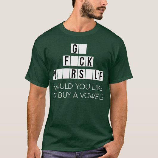母音を買いませんか 自分で悪態をつく - v tシャツ (正面)