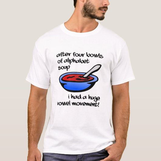 母音運動おもしろTシャツ Tシャツ (正面)
