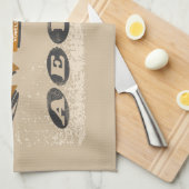 母音AEOU英語 キッチンタオル (四つ折り)