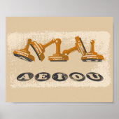 母音AEOU英語 ポスター (正面)