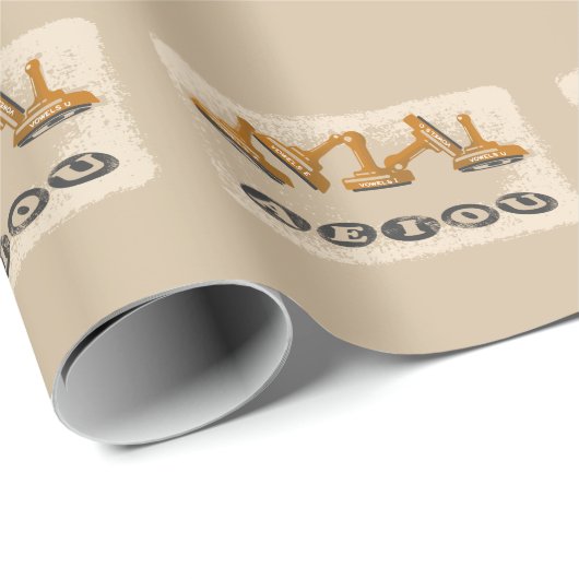 母音AEOU英語 ラッピングペーパー (ロールコーナー)