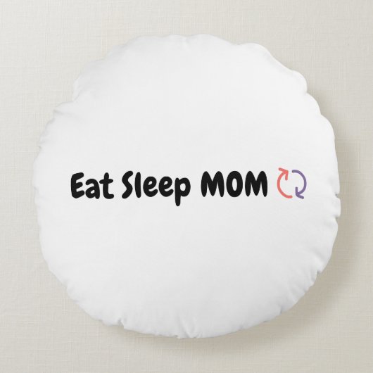 母食べの再演の愛 ラウンドクッション (正面)