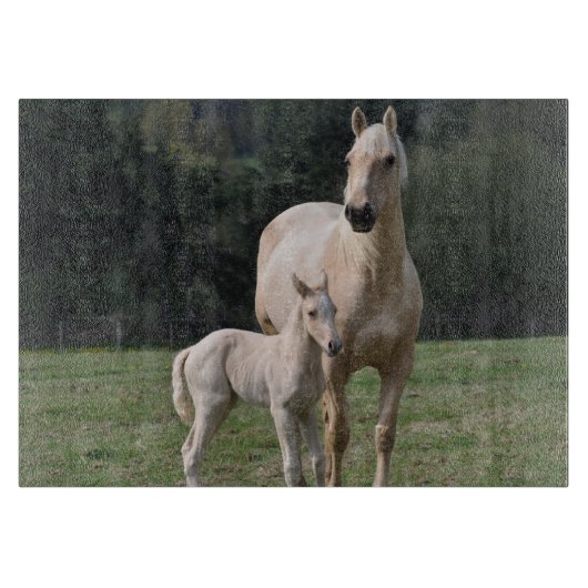母馬と子馬 カッティングボード (正面)