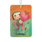 母魅力的と娘絵を描の カーエアーフレッシュナー (裏面)