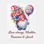 母魅力的の日格言マパーソナライズされた最高のム フリースブランケット (正面)