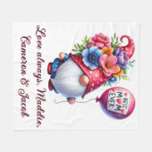 母魅力的の日格言マパーソナライズされた最高のム フリースブランケット (正面(横))