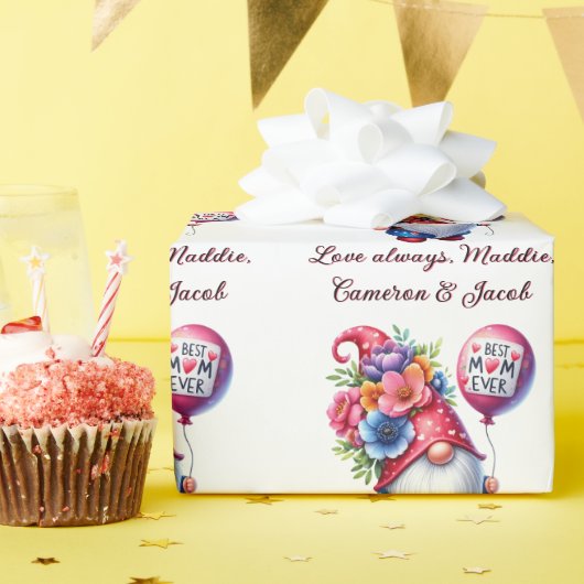 母魅力的の日格言マパーソナライズされた最高のム ラッピングペーパー (誕生日パーティー)