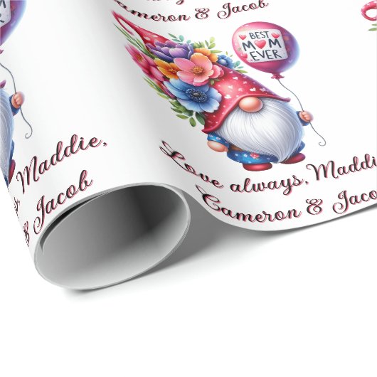 母魅力的の日格言マパーソナライズされた最高のム ラッピングペーパー (ロールコーナー)