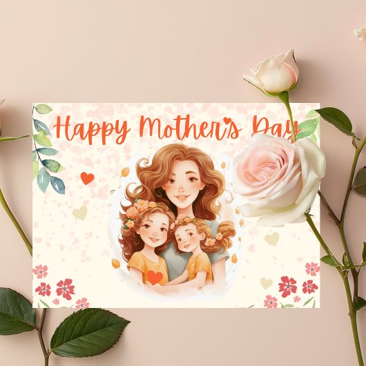 母魅力的日カードフローラ サンキューカード