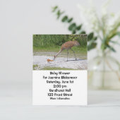 母鳥およびひな鳥のSandhillクレーン 招待状 (スタンド正面)