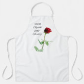 母100誕生日赤バラパーソナライズされた花 エプロン (正面)