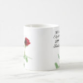 母100誕生日赤バラパーソナライズされた花 コーヒーマグカップ (中央)