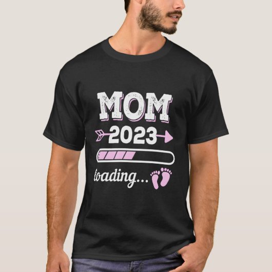 母2023妊産婦2023妊娠アナウンスメント Tシャツ (正面)