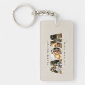 母3写真モダン白黒母エレガント日 キーホルダー (正面)