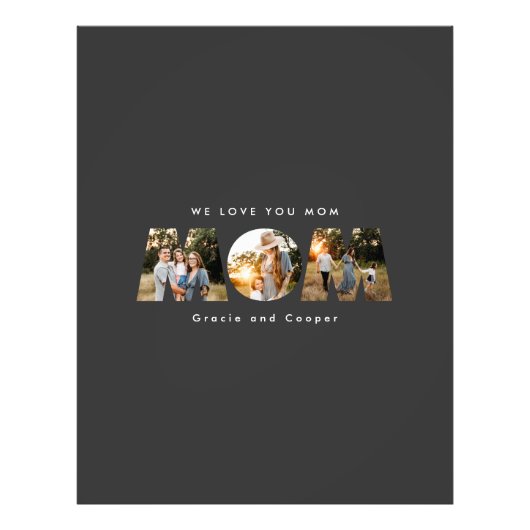 母3写真モダン白黒母エレガント日 フォトプリント            (正面)