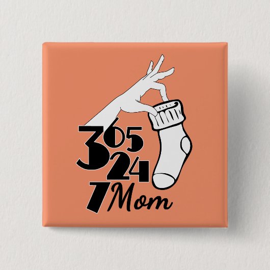 母365 24 7 缶バッジ (正面)