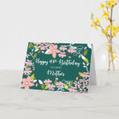 母49誕生日緑の花 カード (黄色い花)