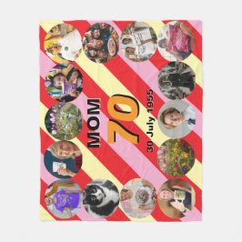 母70歳の誕生日70歳のガンマ フリースブランケット