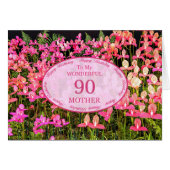 母90誕生日ピンクの花 (正面横)