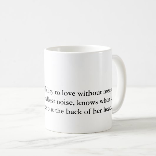 母… お母さんのおもしろマグカップの定義 コーヒーマグカップ (正面右)