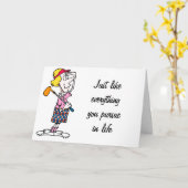 「母」はゴルフで一つの穴に得点し、母である カード (黄色い花)