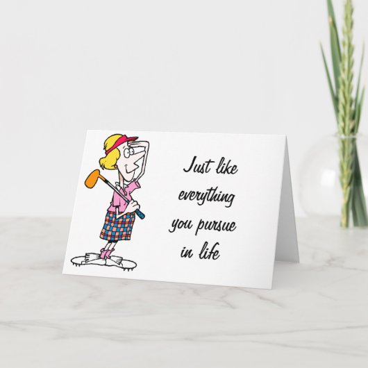 「母」はゴルフで一つの穴に得点し、母である カード (正面)