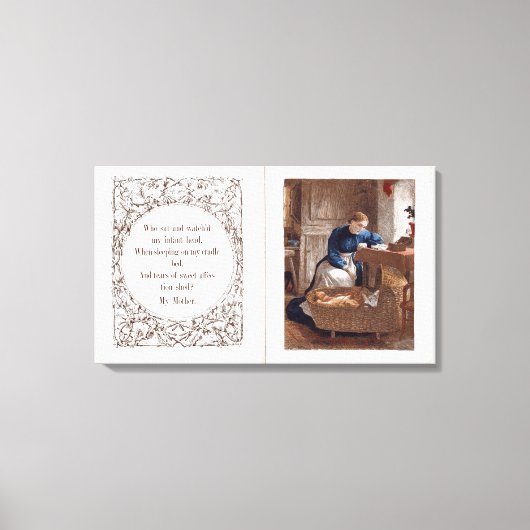 母、アン・テイラーの詩 キャンバスプリント (正面)