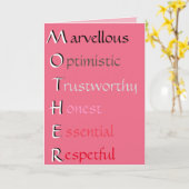 母 カード (黄色い花)