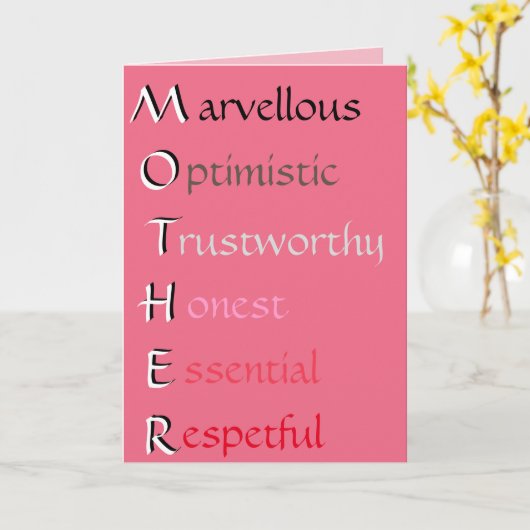 母 カード (黄色い花)