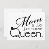 母、クイーンのすぐ上のタイトル – はがき (正面/裏面)
