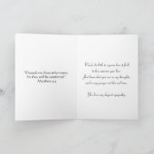 母/デイジーの喪失に悔やみや弔慰を伴う カード (内部)