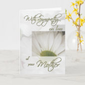 母/デイジーの喪失に悔やみや弔慰を伴う カード (黄色い花)