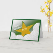母 – ハッピーバースデーゴルフ愛の母！ カード (黄色い花)
