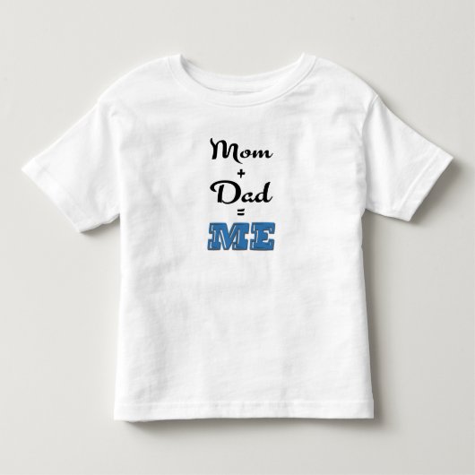 母+パパ=私 トドラーTシャツ (正面)
