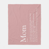 母 ママ お母さん 定義 ダスティ ローズ ピンク フリースブランケット (正面)