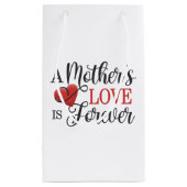 母·ラブ·イズ·フォーエバー·引用文|抱き枕 スモールペーパーバッグ (裏面)