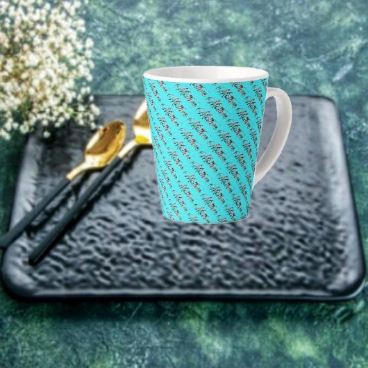 母、一言で カフェラテマグ