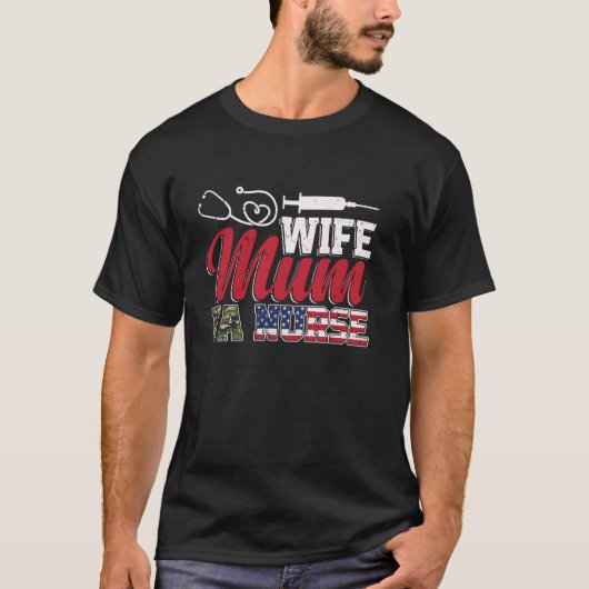 母 主婦 バージニア州 看護師 Tシャツ (正面)
