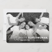 母、友すごい人、母の日の写真 カード (正面)