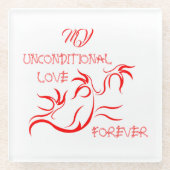 母、妹、娘、友人、ガールフレンドのためのギフト ガラスコースター (正面)