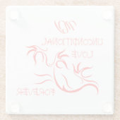 母、妹、娘、友人、ガールフレンドのためのギフト ガラスコースター (裏面)