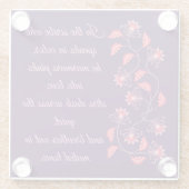 母、妹、娘、友人、ガールフレンドのためのギフト ガラスコースター (裏面)