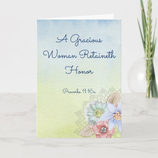 母、妻、姉妹向けキリスト教の挨拶状 カード (正面)