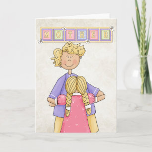 母/娘の母の日の挨拶空白のカード カード