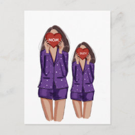 母,娘,母の日,贈り物 ポストカード